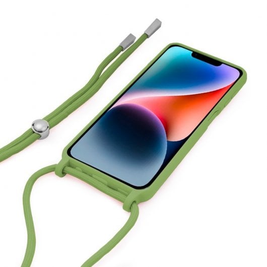 Coole schlichte Pistazien-Cord-Hülle für das iPhone 14 Plus