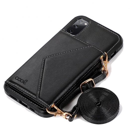 Cool Funda Colgante Wallet Negra para Samsung G780 Galaxy S20 FE