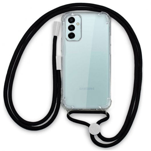 Estojo legal à prova de choque com cordão preto reforçado para Samsung M236 Galaxy M23 5G