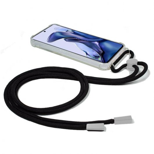 Estojo legal à prova de choque com cordão reforçado preto para Xiaomi 11T / 11T Pro