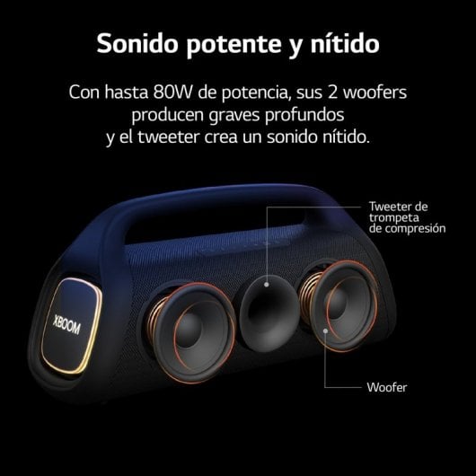 LG XBOOM Go XG9 Altavoz Portátil Bluetooth 120W Negro