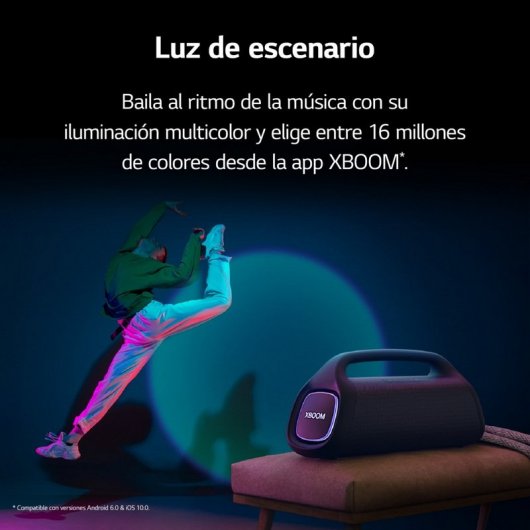 LG XBOOM Go XG9, Speaker Bluetooth 80W, Sound Boost, Illuminazione, IP67, Batteria, Black