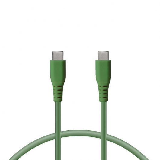 Ksix Cable Carga Ultra Rápida USB-C/USB-C 65 W 1m Verde