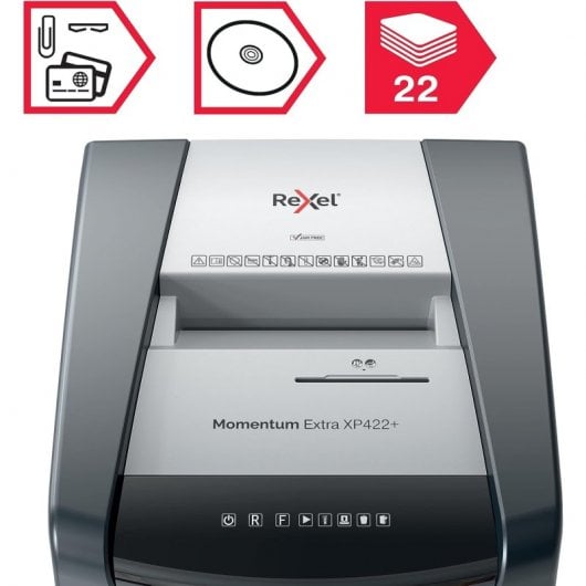 Rexel Momentum Extra XP422+ Aktenvernichter, staufreier Partikelschnitt