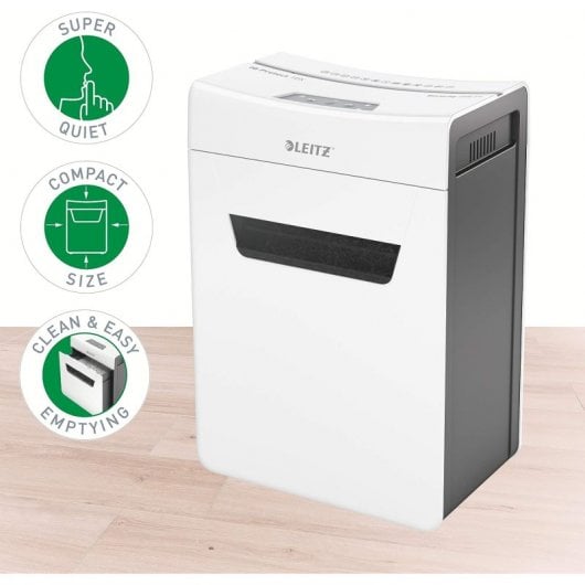 Destructeur de papier Leitz IQ Protect 10 P4 Blanc/Argent