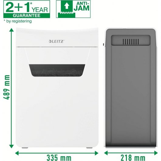 Destructeur de papier Leitz IQ Protect 10 P4 Blanc/Argent