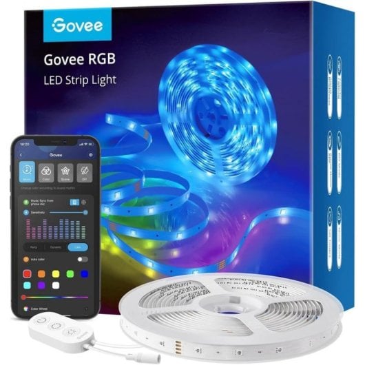 Bande LED Govee H61593A3ES 5m RGB Wi-Fi Bluetooth 16,7M couleurs intérieur