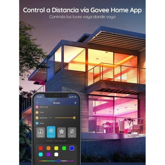 Bande LED Govee H61593A3ES 5m RGB Wi-Fi Bluetooth 16,7M couleurs intérieur