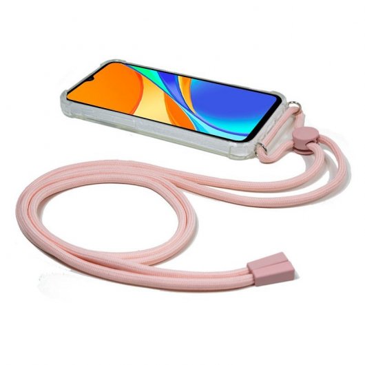Custodia con cordino rosa freddo per Xiaomi Redmi 9C / 10A