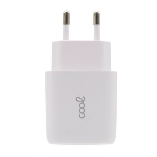 Cool Cargador Red Universal Fast Charger PD Dual USB-C/USB 20W Blanco