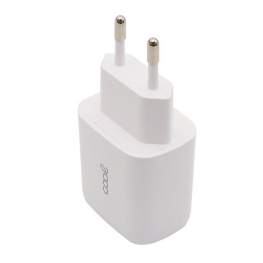 Cool Cargador Red Universal Fast Charger PD Dual USB-C/USB 20W Blanco