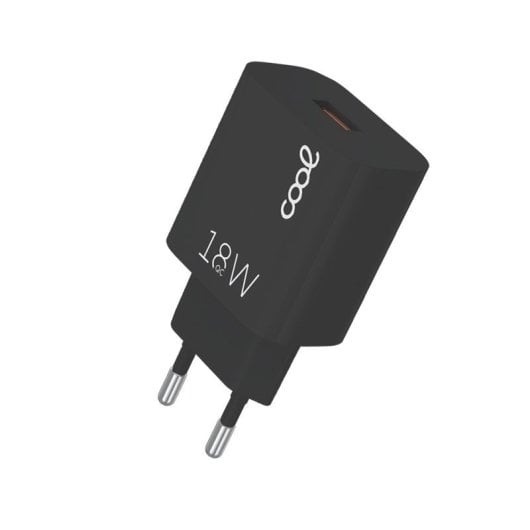 Cool Kit 2-in-1-Universal-Netzwerk-Ladegerät, Schnellladung + USB-C 3-Ampere-Ladekabel, Schwarz