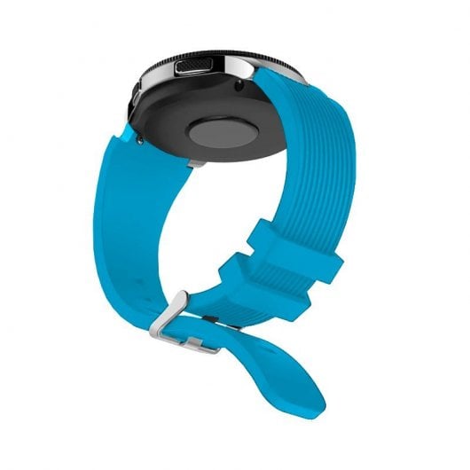 Bracelet en silicone universel cool 20 mm bleu clair compatible avec montre intelligente