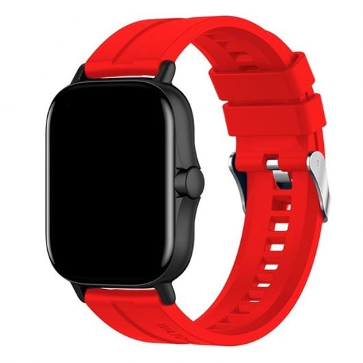 Cool Correa Universal 20mm Goma Rojo para Amazfit Bip / GTS / Bip Lite / Huawei / Samsung / COOL Oslo