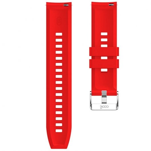 Cool Correa Universal 20mm Goma Rojo para Amazfit Bip / GTS / Bip Lite / Huawei / Samsung / COOL Oslo