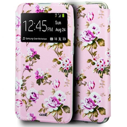 Cool Funda Flip Cover Dibujos Flores para iPhone 12 mini