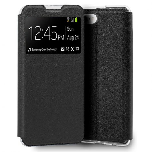 Cool Funda Flip Cover Liso Negro para iPhone 7 Plus / iPhone 8 Plus