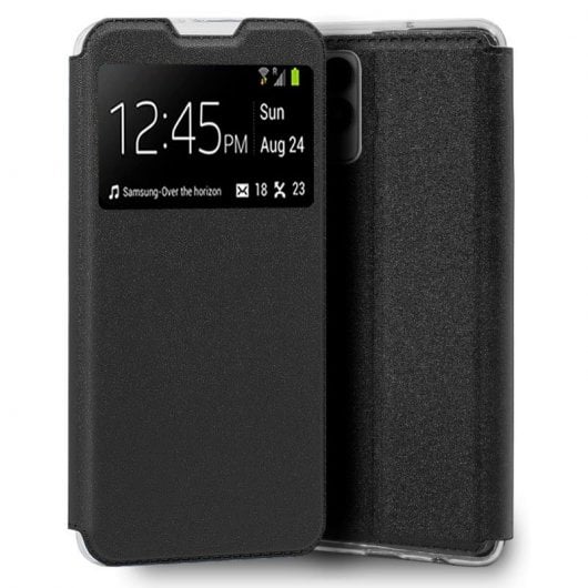 Cool Funda Flip Cover Liso Negro para Realme 8i / Narzo 50