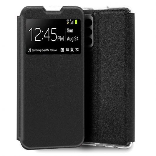 Étui à rabat noir lisse et cool pour Samsung M236 Galaxy M23 5G
