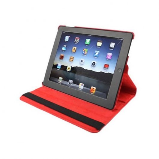 Cool Funda Giratoria Polipiel Función Soporte Roja para iPad 2 / iPad 3 / 4
