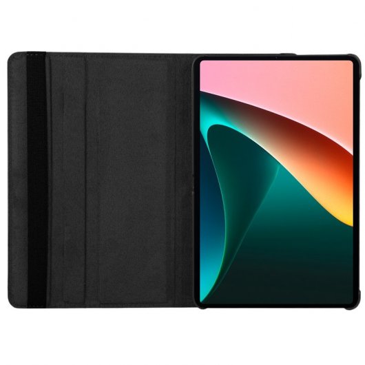 Custodia in similpelle liscia nera per Xiaomi Pad 5 / Pad 5 Pro