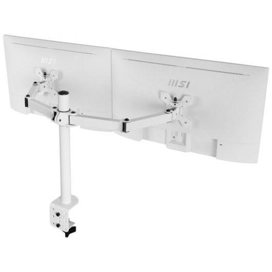 Mars Gaming MARM2W Soporte Dual de Brazo para Monitor 13"-27" VESA 100x100 Máx 8Kg Blanco