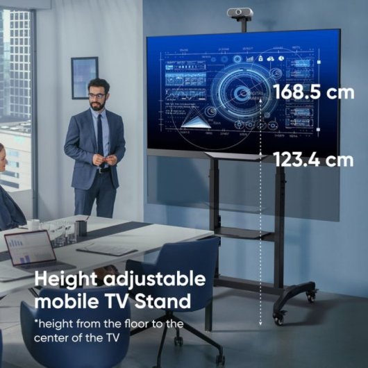 ONKRON TS1991-B Soporte TV 50"-100", 120kg max, VESA 200x200-1000x600, Altura Ajustable, Negro
