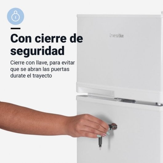 Universal Blue Nasser 6031W Mini Frigorífico 80L Com Conexão 12V Branco