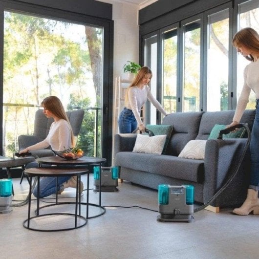 Aspirador de Estofos Cecotec Conga Popstar 3000 CarpetClean 400W 1.2L Seco e Húmido