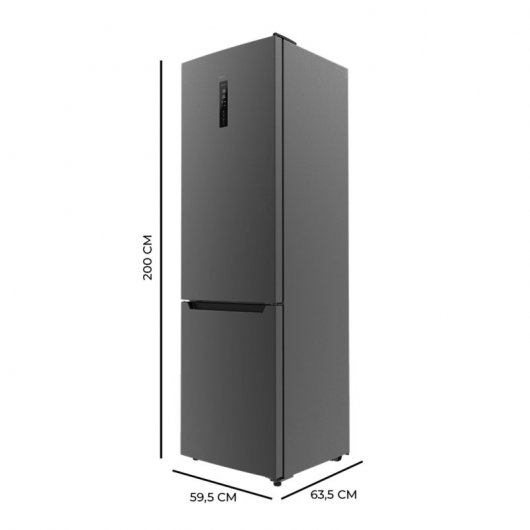 Cecotec Bolero CoolMarket Combi 356 Dark D Frigorífico Combi D Gris Oscuro