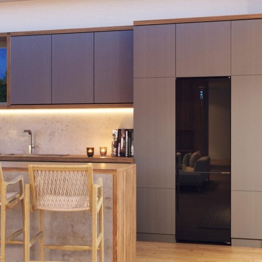 Cecotec Bolero CoolMarket Combi 356 Black Glass D Frigorífico Combi D Cristal Negro