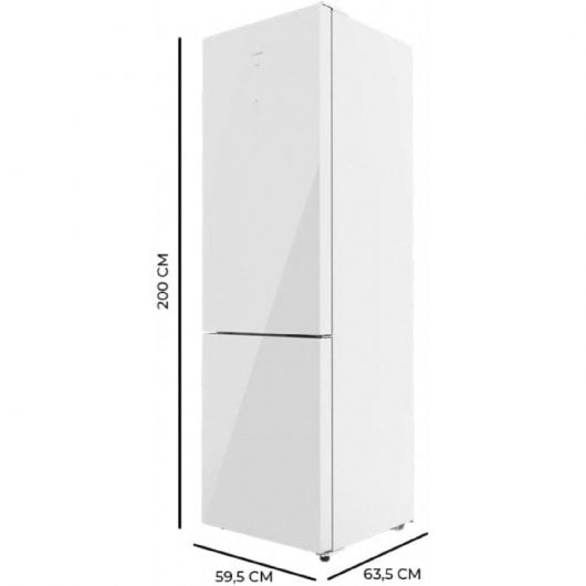 Cecotec Bolero CoolMarket Combi 356 White Glass D Frigorífico Combi D Cristal Blanco