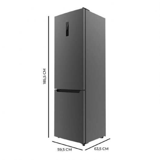 Cecotec Bolero CoolMarket Combi 322 Dark D Frigorífico Combi D Acero Inoxidable