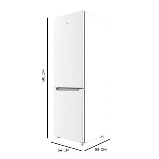 Kühlschrank Combi Cecotec Bolero CoolMarket Combi 250 White E Total No Frost 180cm 250L E Weiß Türalarm