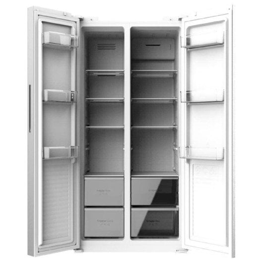 Frigorífico Americano Cecotec Bolero CoolMarket SBS 430 Inox Total No Frost 176cm 430L E Inox