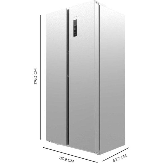 Frigorífico Americano Cecotec Bolero CoolMarket SBS 430 Inox Total No Frost 176cm 430L E Inox