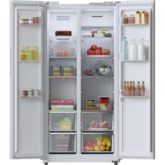 Frigorífico Americano Cecotec Bolero CoolMarket SBS 430 Inox Total No Frost 176cm 430L E Inox