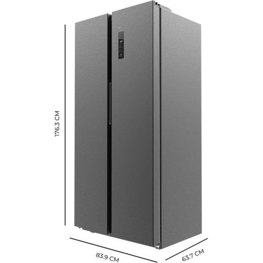 Kühlschrank Amerikanisch Cecotec Bolero CoolMarket SBS 430 Dark Total No Frost 176cm 430L E Silber Door Display Inverter