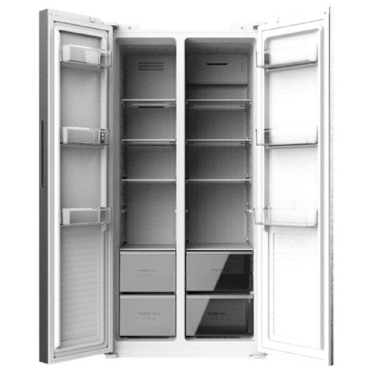 Kühlschrank Amerikanisch Cecotec Bolero CoolMarket SBS 430 Dark Total No Frost 176cm 430L E Silber Door Display Inverter