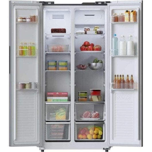 Kühlschrank Amerikanisch Cecotec Bolero CoolMarket SBS 430 Dark Total No Frost 176cm 430L E Silber Door Display Inverter