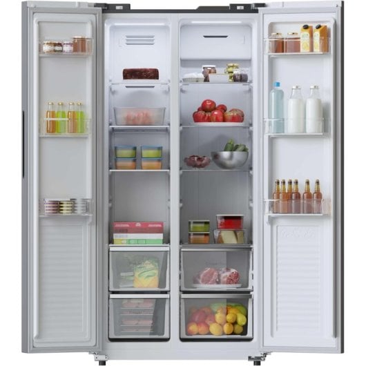 Cecotec Bolero CoolMarket SBS 430 Dark Frigorífico Americano Side by Side E Acero Inoxidable