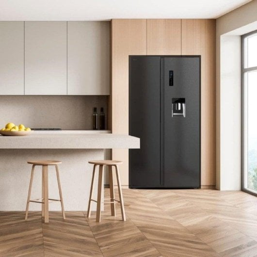 Frigorifero Americano Cecotec Bolero CoolMarket SBS 559 Total No Frost 177cm 559L E Nero Dispenser Acqua