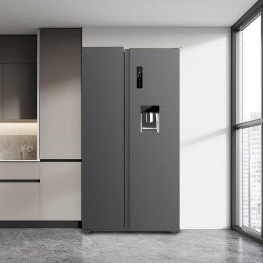 Frigorifero Americano Cecotec Bolero CoolMarket SBS 559 Total No Frost 177cm 559L E Nero Dispenser Acqua