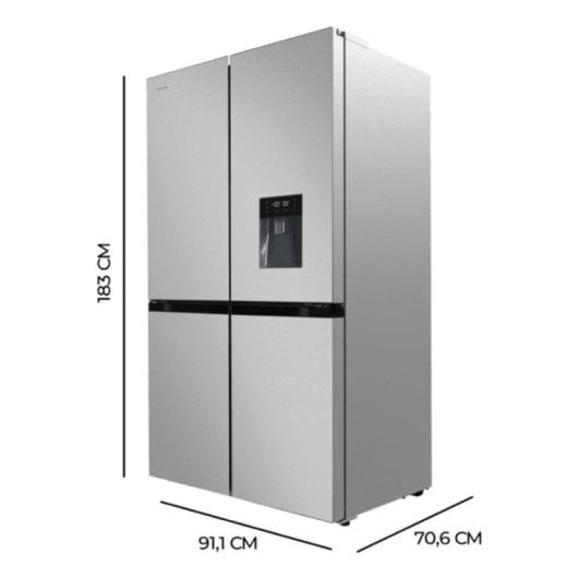 Cecotec Bolero CoolMarket 4D 564 Inox Frigorífico Americano E Inox