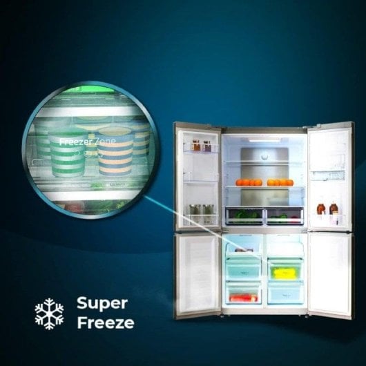 Cecotec Bolero CoolMarket 4D 564 Dark Frigorífico Americano 4 Puertas E Negro