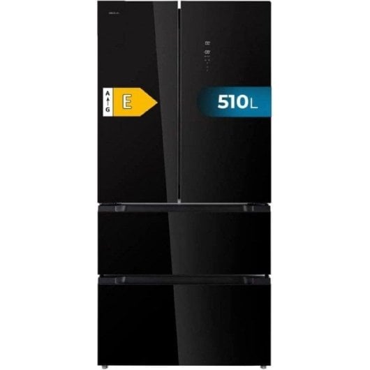 Frigorífico Americano Cecotec Bolero CoolMarket FD 510 Glass Total No Frost 183cm 510L E Negro Display Door Inverter
