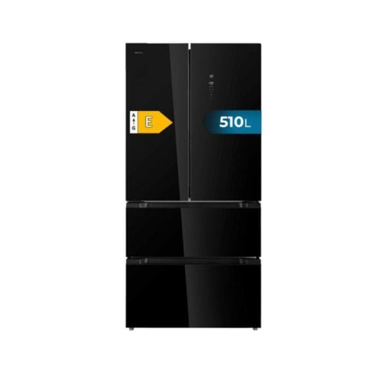 Frigorífico Americano Cecotec Bolero CoolMarket FD 510 Glass Total No Frost 183cm 510L E Negro Display Door Inverter