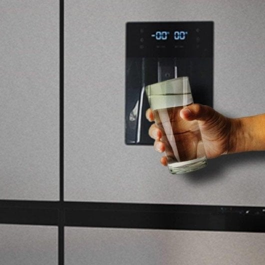 Frigorífico Americano Cecotec Bolero CoolMarket FD 510 WD Total No Frost 183cm 506L E Inox Dispensador Água