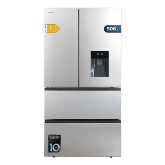 Frigorífico Americano Cecotec Bolero CoolMarket FD 510 WD Total No Frost 183cm 506L E Inox Dispensador Água