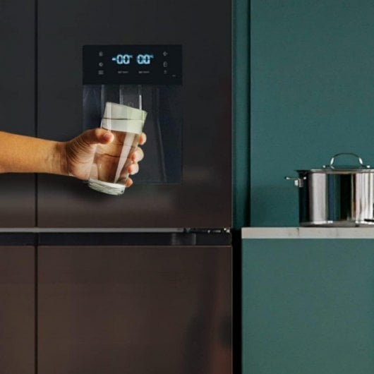 Cecotec Bolero CoolMarket 4D 564 Glass Frigorífico Americano Cuatro Puertas E Cristal Negro